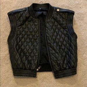 BCBGMaxazria quilted cropped vest